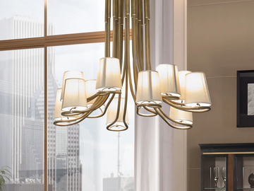 DILAN - Brass pendant lamp by A.R. Arredamenti - view 3